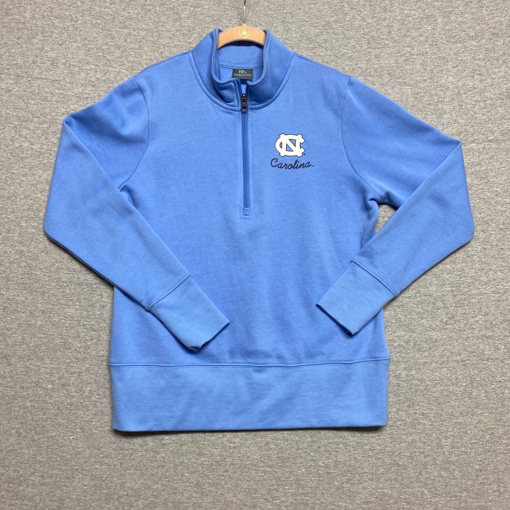 Knights UNC Tar Heels Quarter Zip Pullover Womens 12 Blue Fleece Sweatshirt